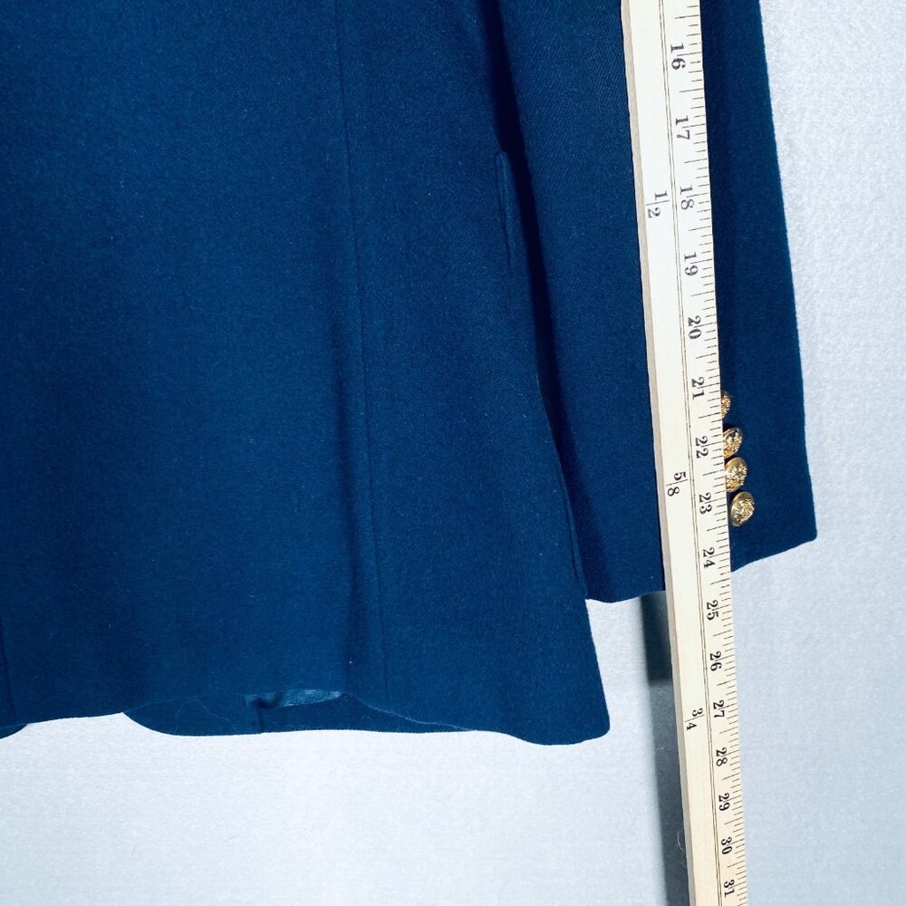 Lauren Ralph Lauren Blazer Womens 6 Blue Wool Jacket Old Money Academia - Picture 10 of 10